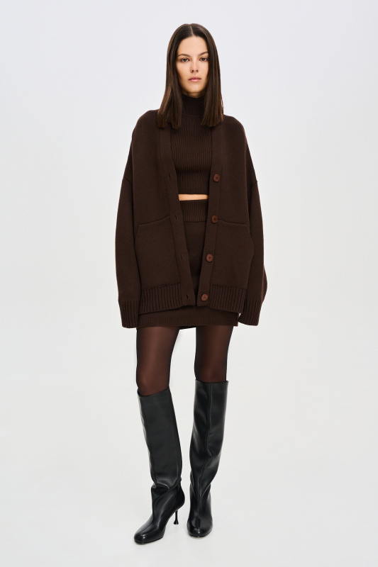 Юбка мини вязаная by Aleko BROWN